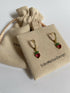 Strawberry Huggie Hoops