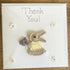 Thank You Crocheted card with Rabbit.