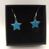 Blue Star Enamel Earrrings