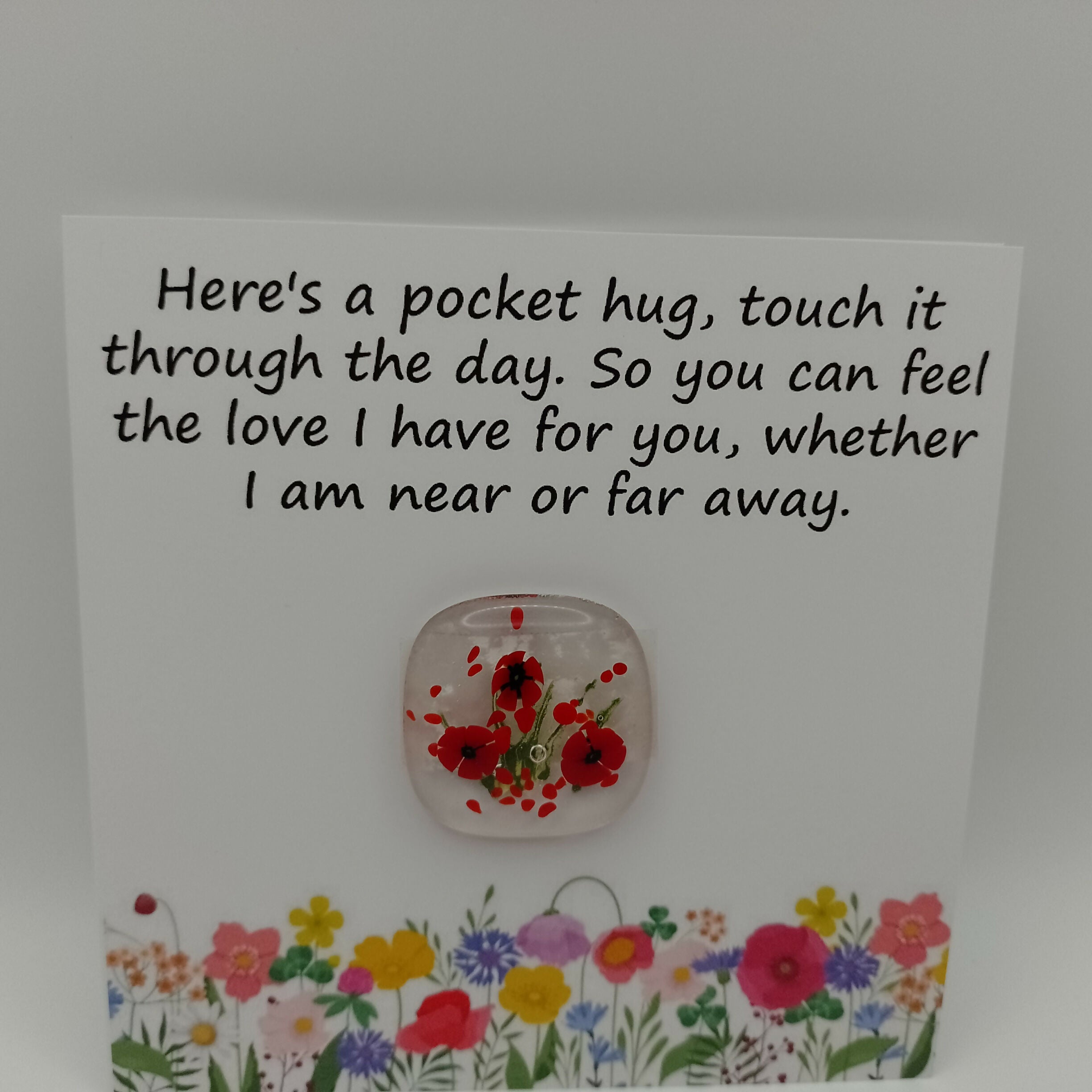 Fused Glass Pocket Hug Card