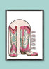 Cowboy Boot Howdy Print
