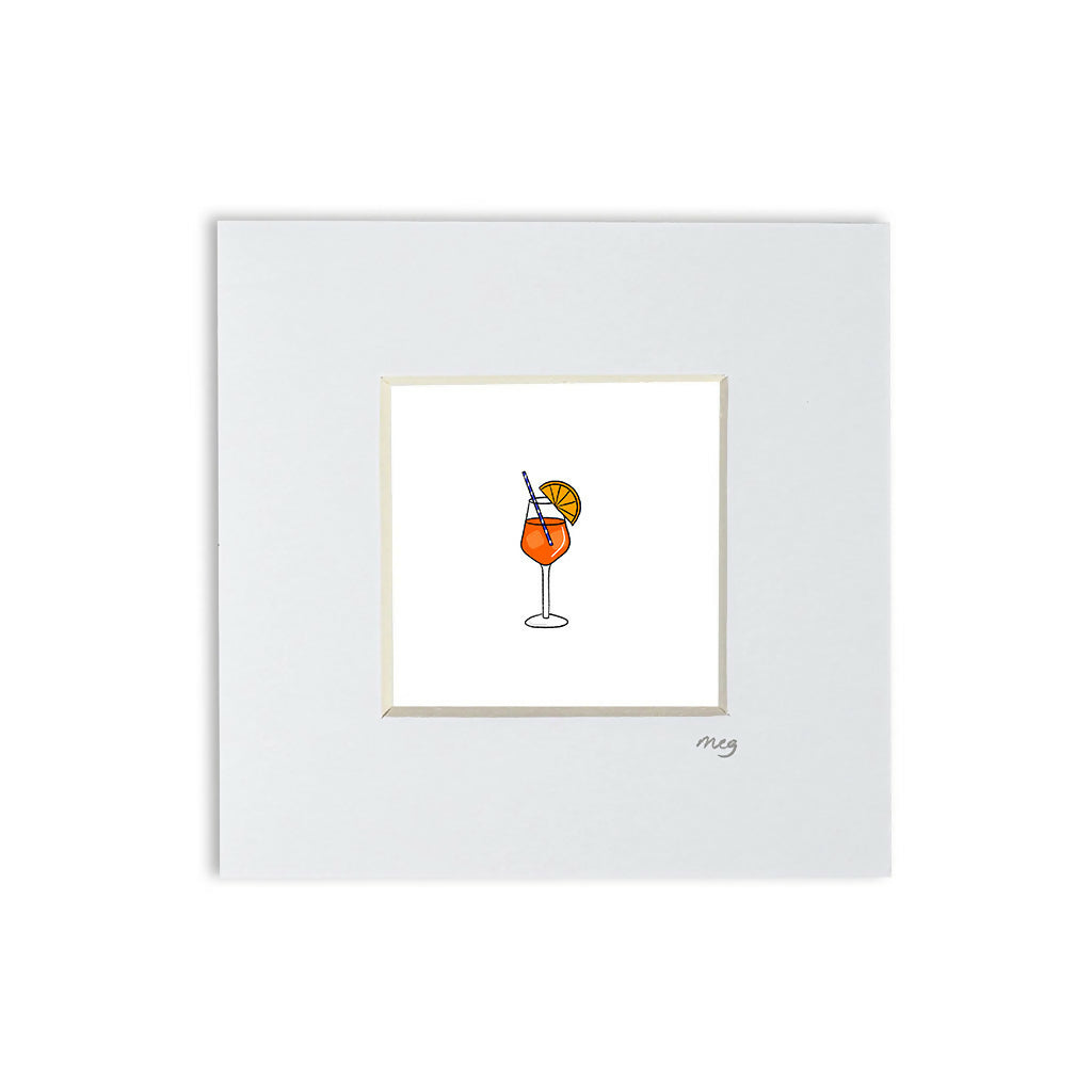 Aperol 4x4" Mounted Mini Print