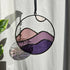 Purple Mountainscape Stained Glass Suncatcher