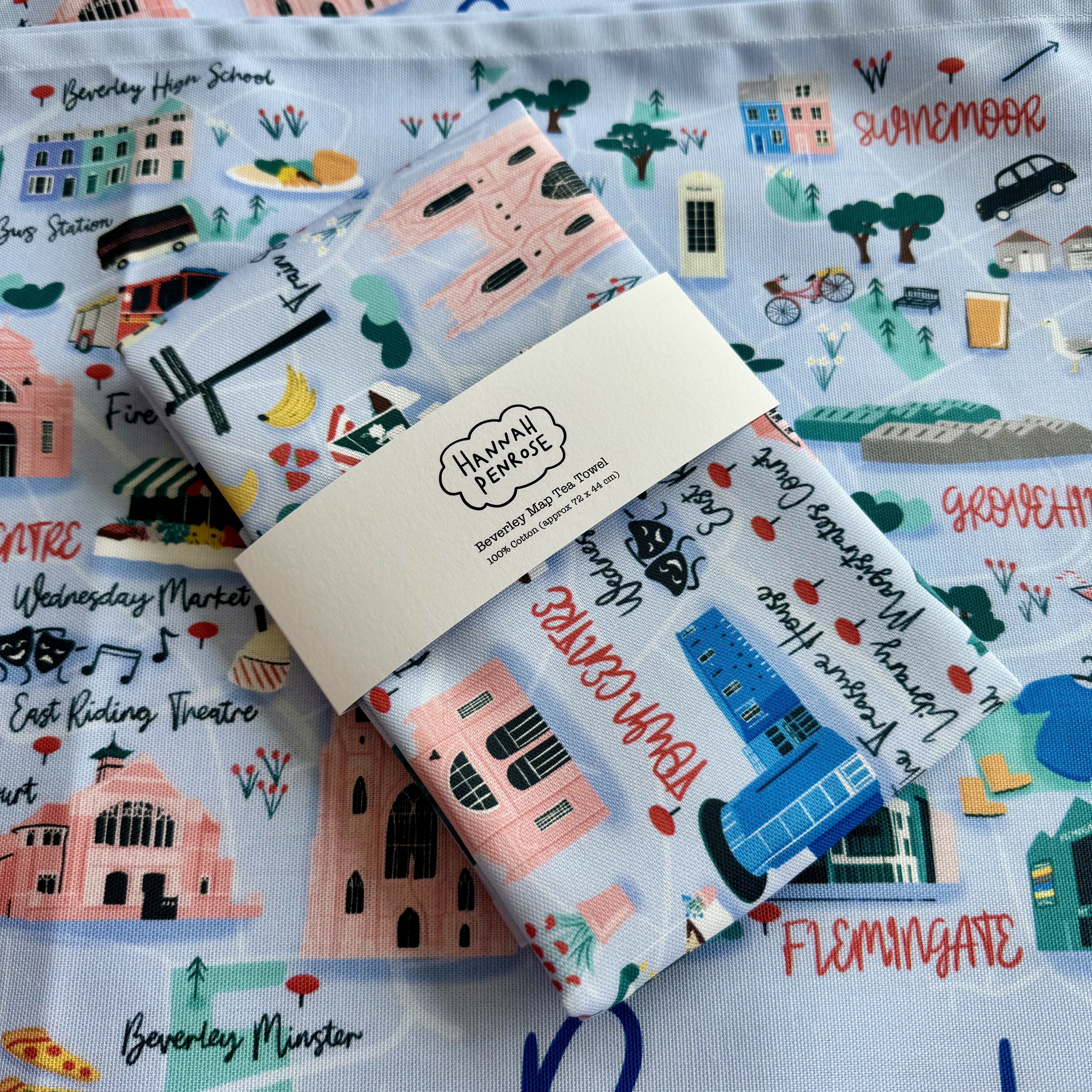 Beverley Map Tea Towel