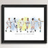 Hand-Drawn Leeds United Legends Print – “Marching On Together” (Large Frame)