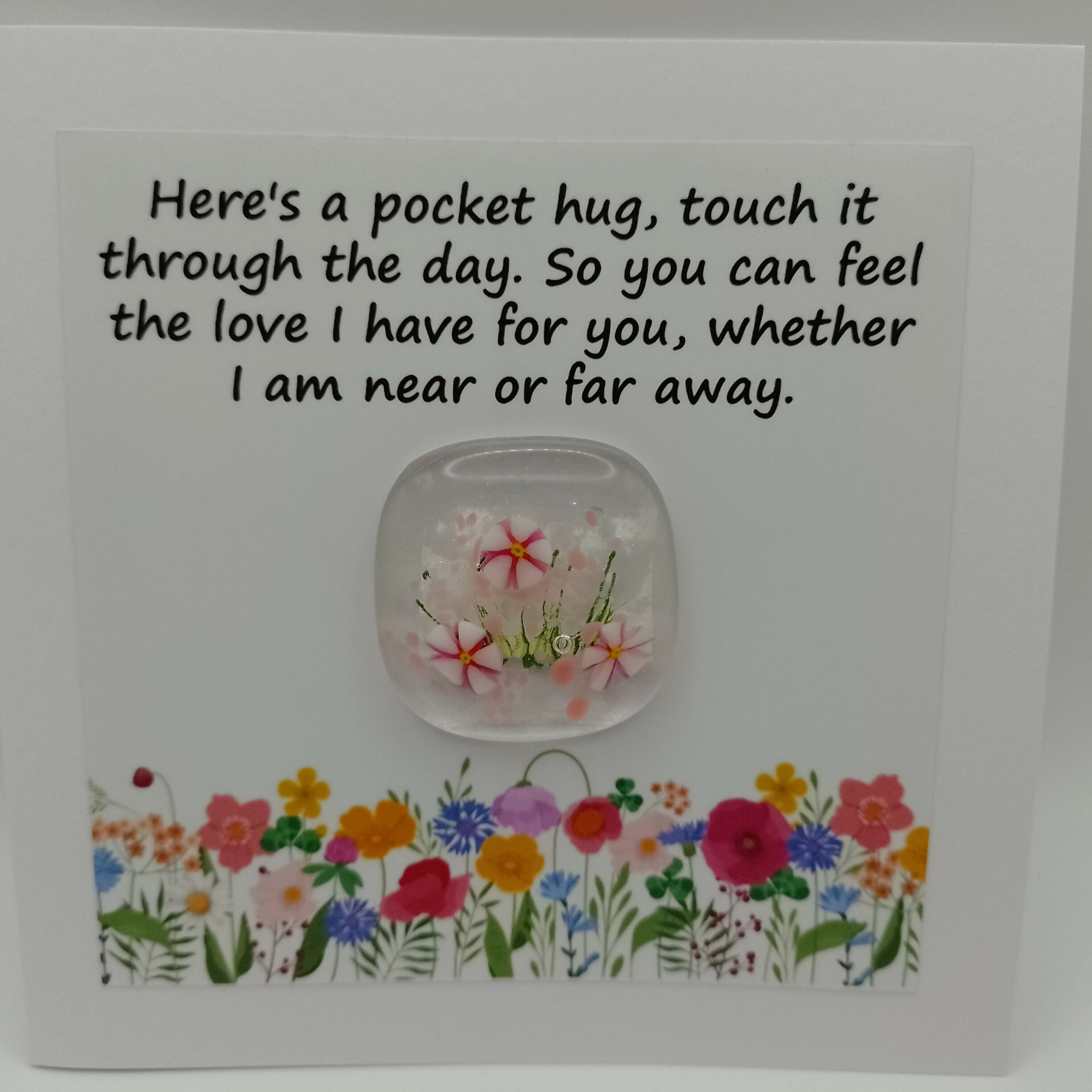 Fused Glass Pocket Hug Card