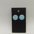 Light Blue Circle Enamel Stud Earrings