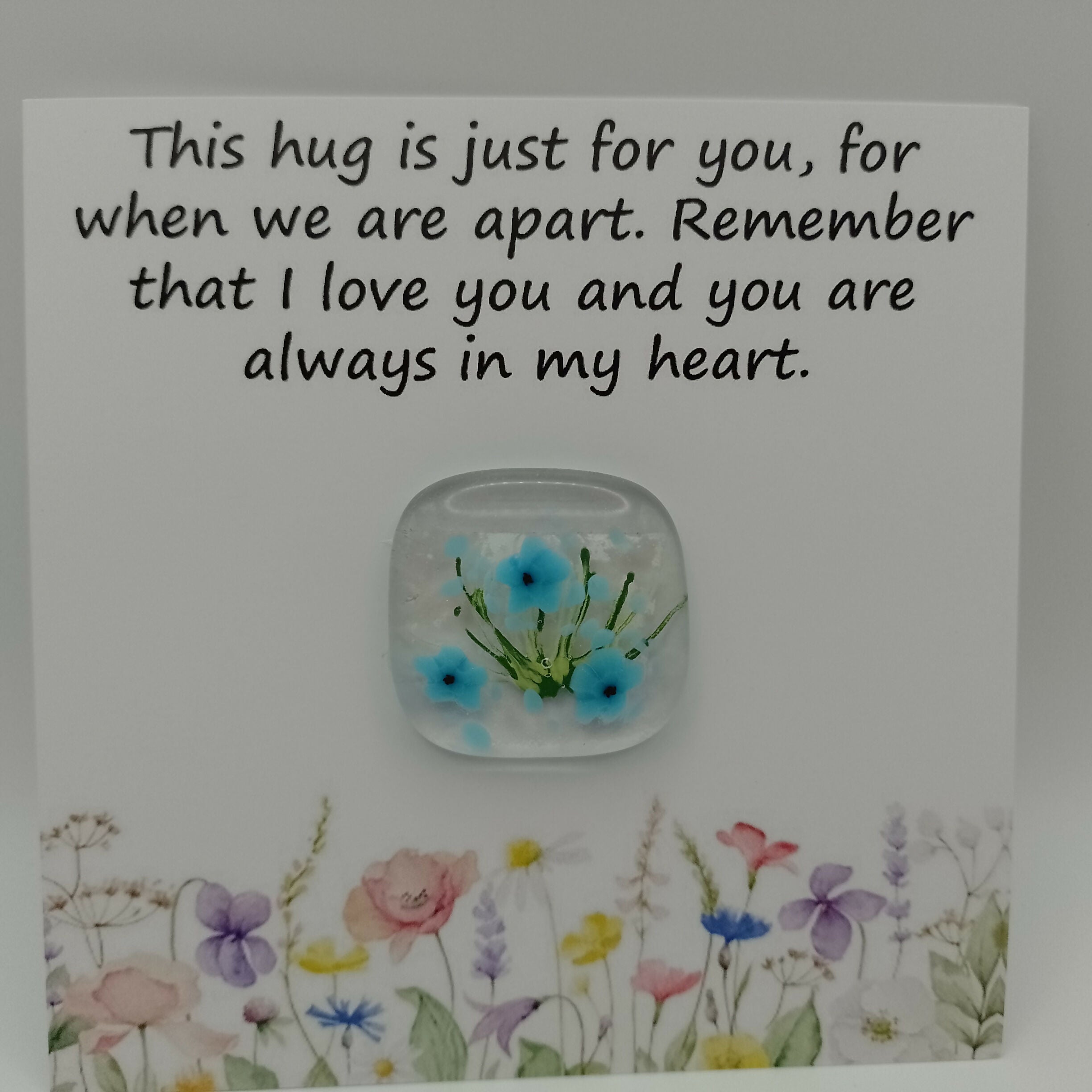Fused Glass Pocket Hug card