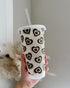 Retro Hearts 24oz Cold Cup