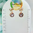 Handmade Christmas Penguin Or Trees Baubles Resin Earrings With Bow Studs