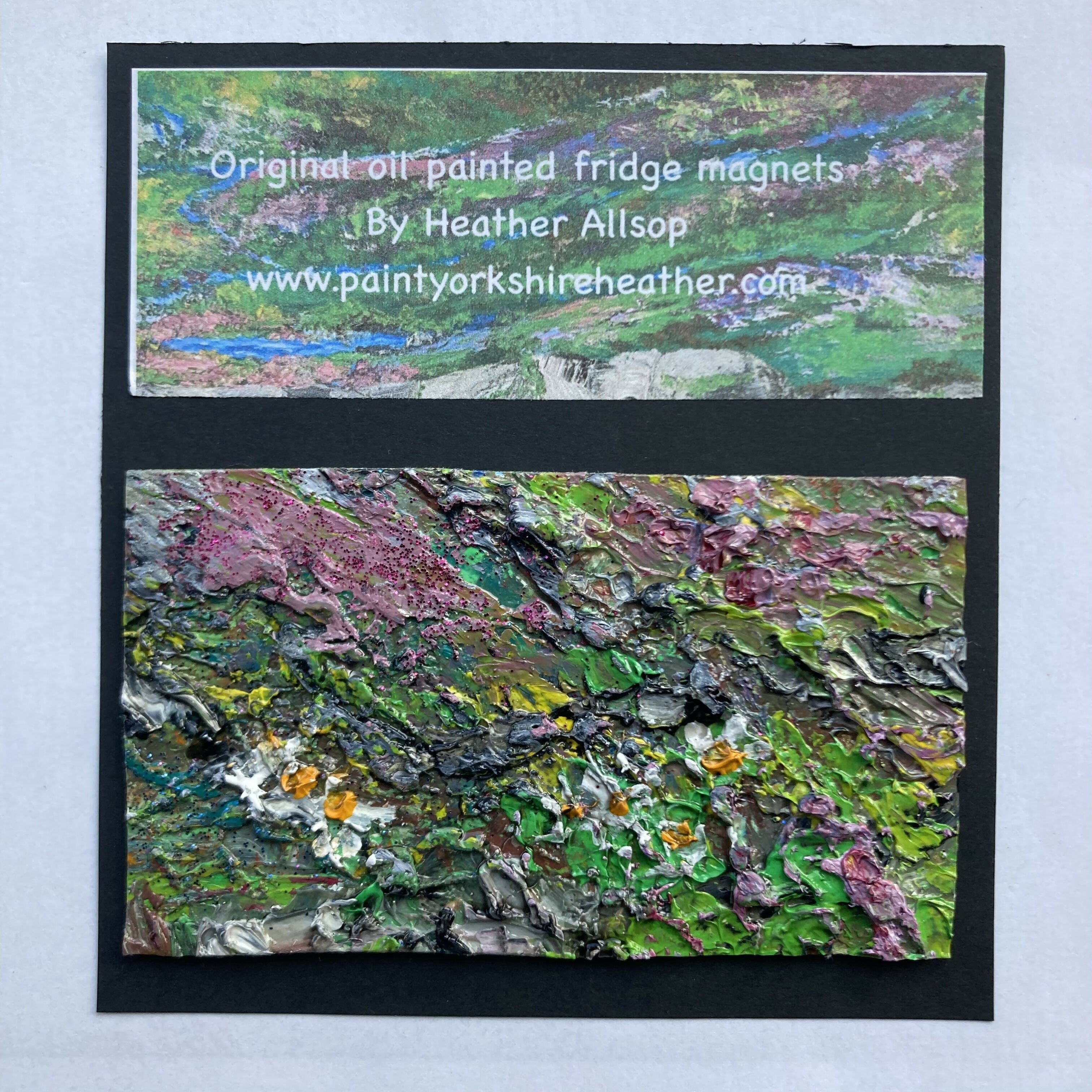 Daisies Oil Painting Mini Canvas Fridge Magnet