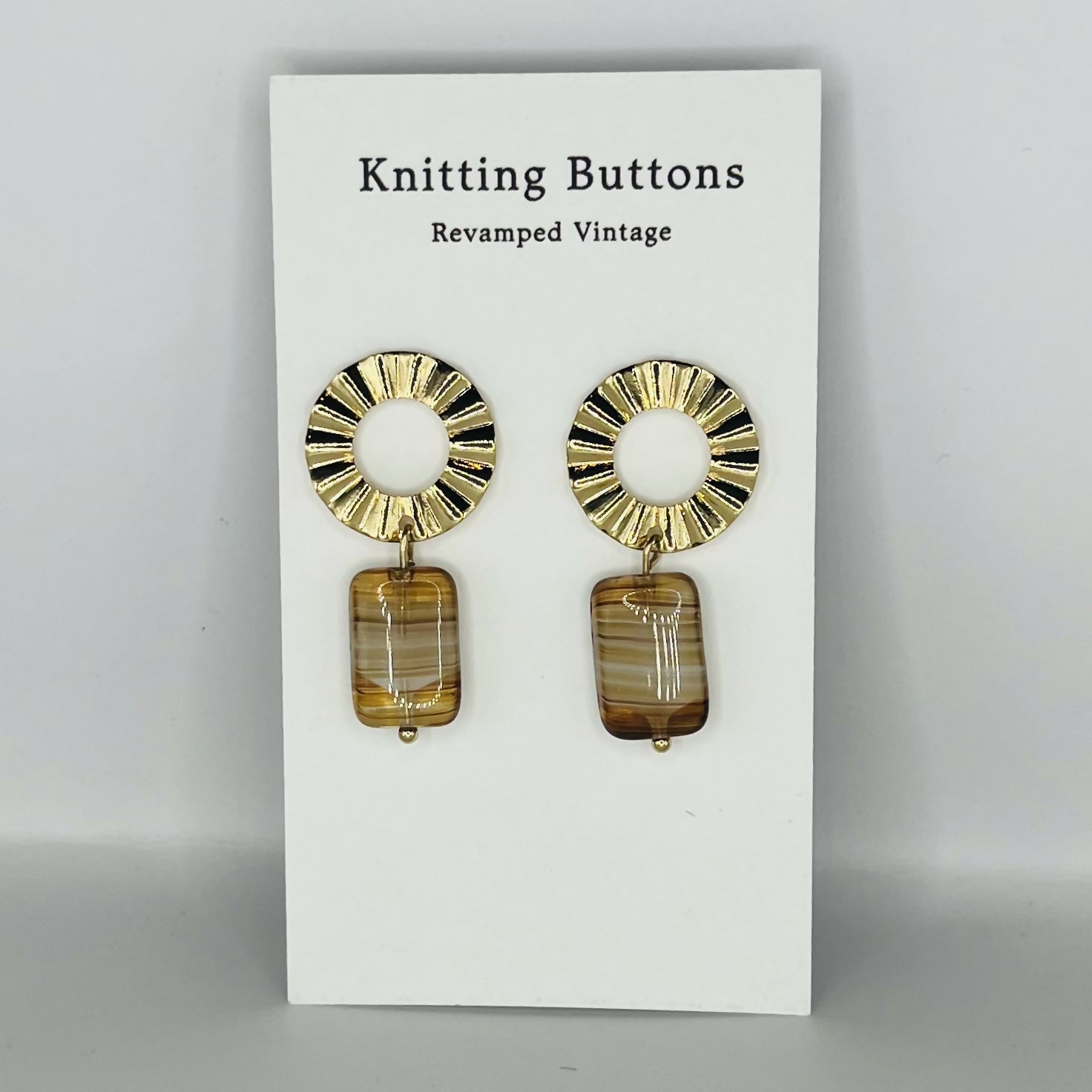 Revamped Vintage Earrings - Round Starburst