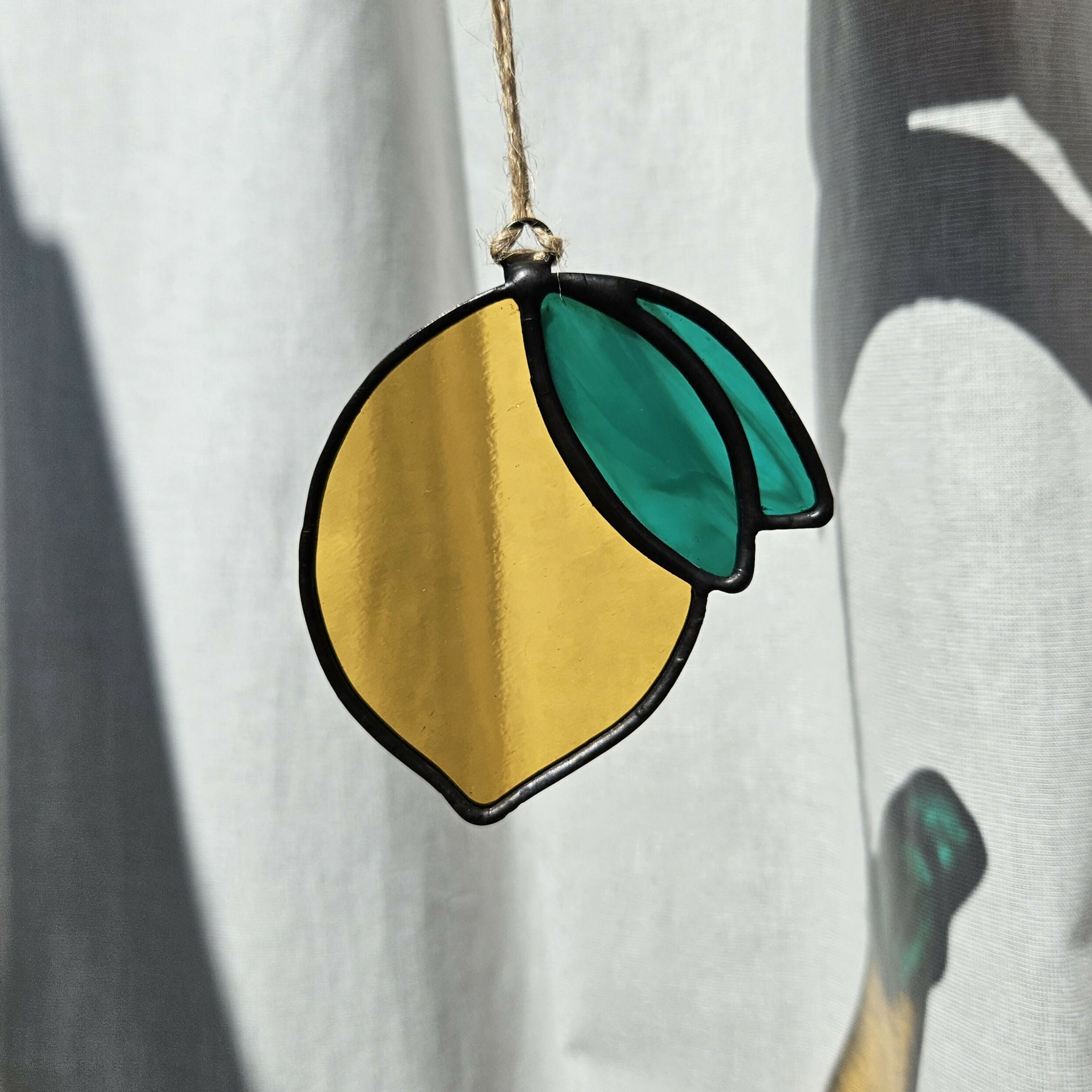 Lemon Stained Glass Suncatcher