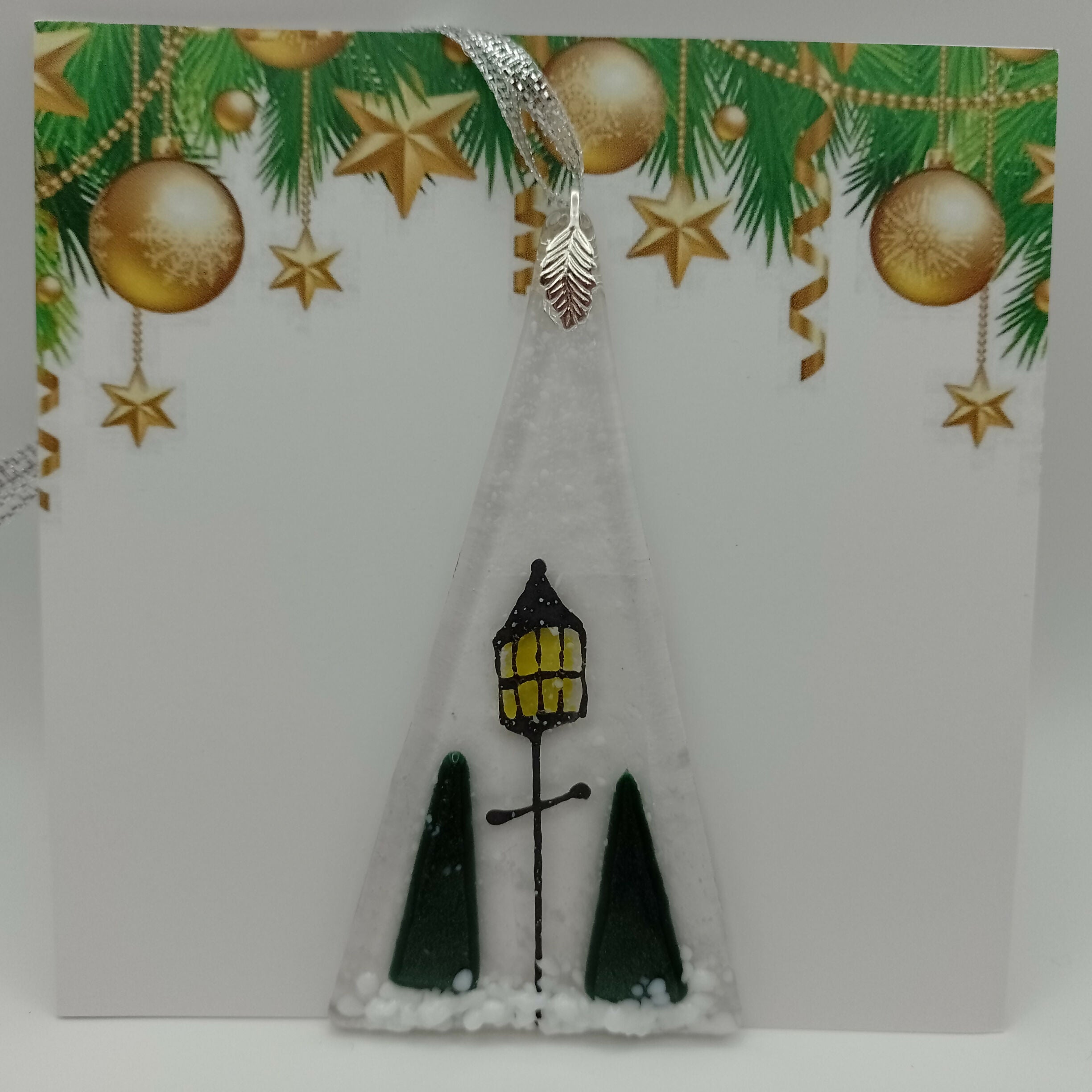 Fused Glass Christmas Card