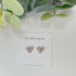 Pastel Rainbow Heart Studs - Handmade & Hypoallergenic | Art & Soul