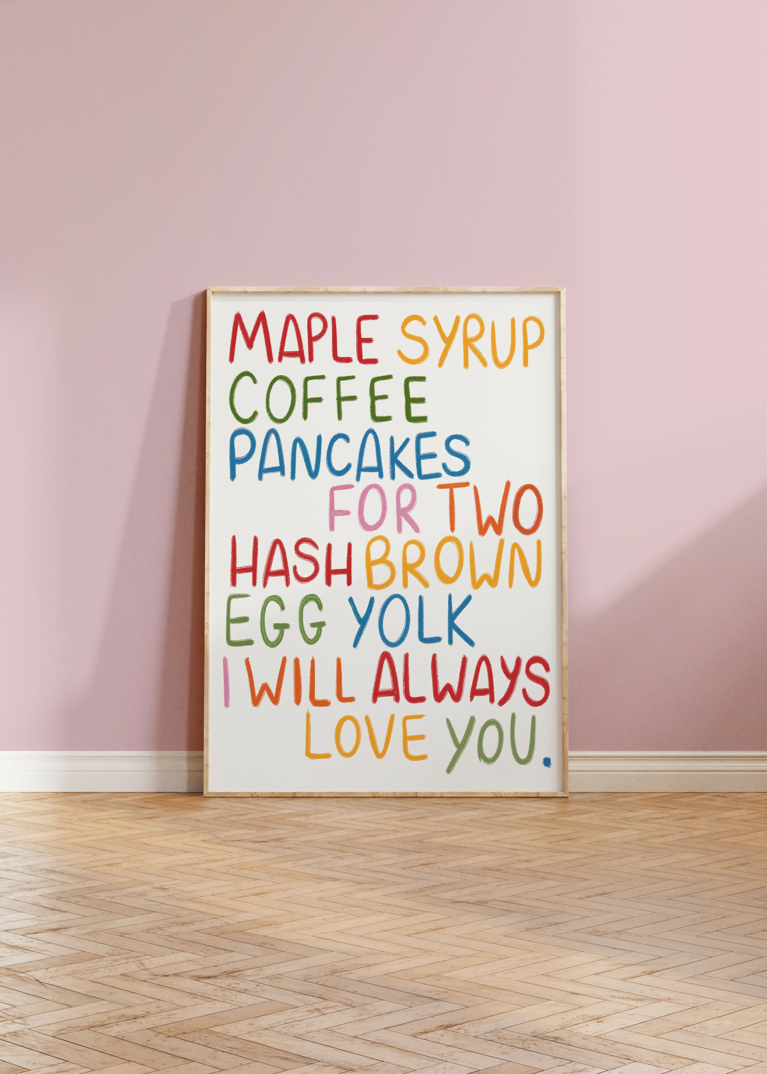 Maple Syrup, Coffee, Pancakes For Two... Print