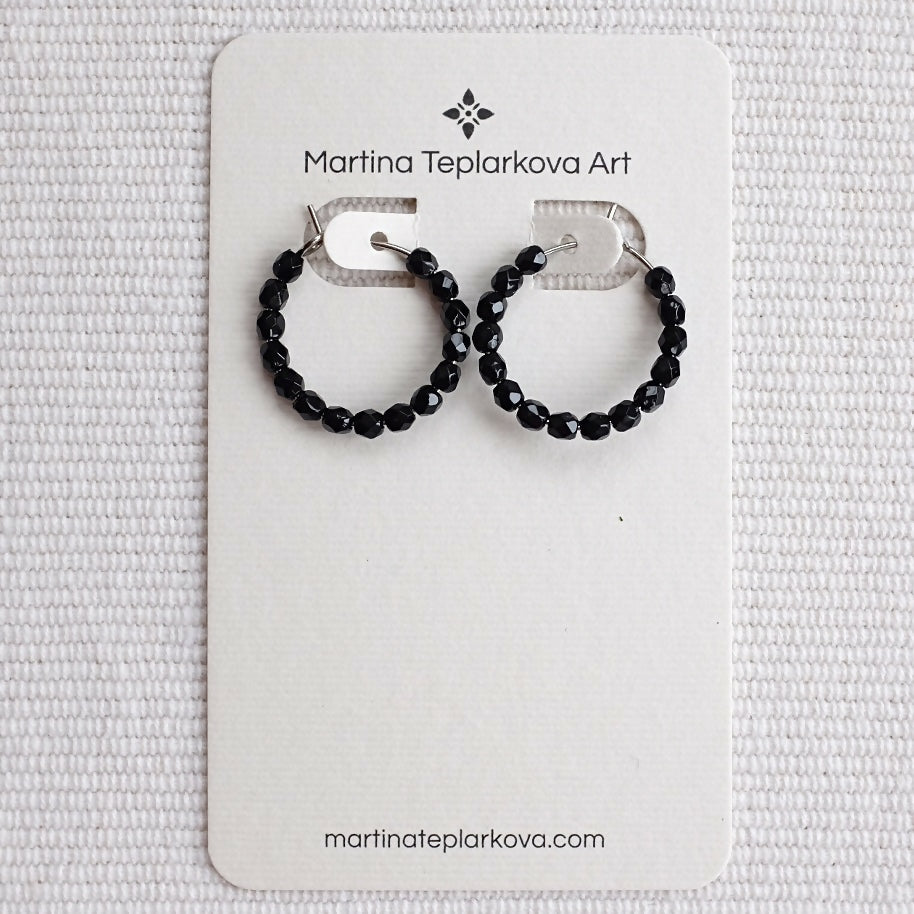 Black Hoop Earrings