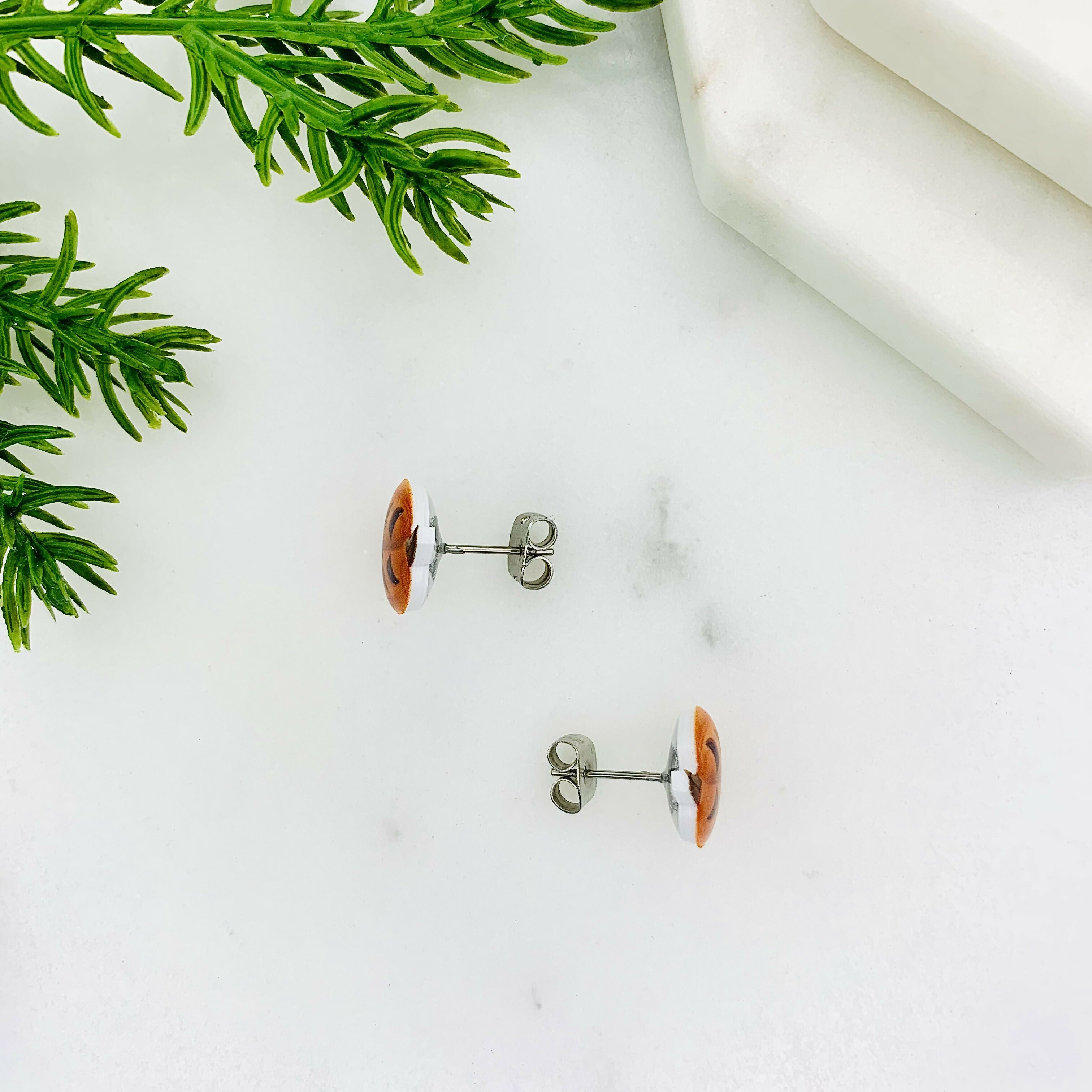 Jack O Lantern Halloween Stud Earrings