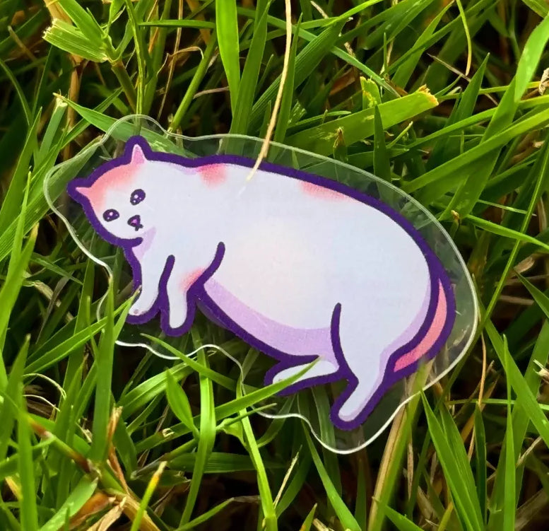 Acrylic Pin Badge - Not Fat Cat