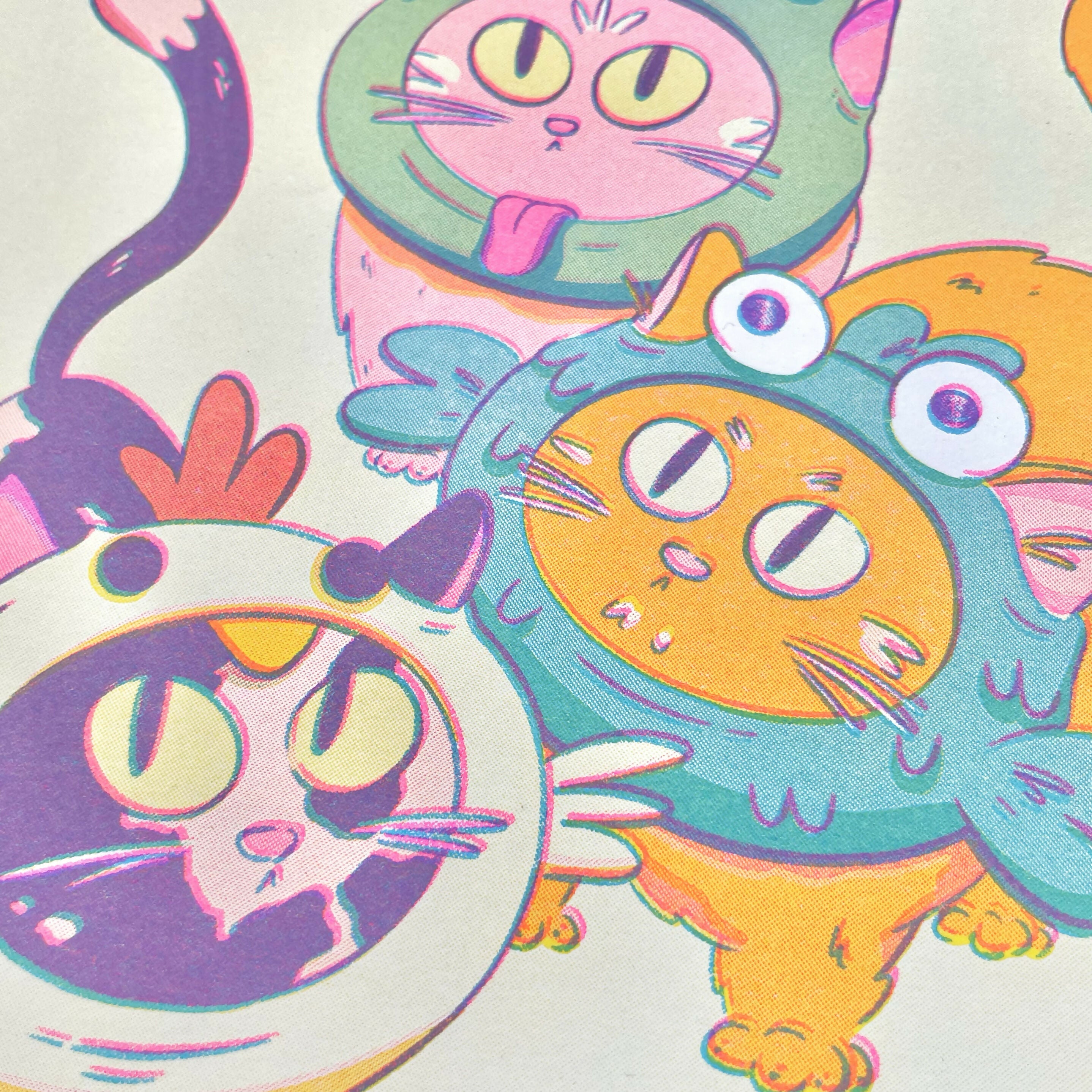 Feeding Time Riso Print