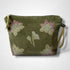 Lotus Flower Olive Green Velvet Makeup Bag
