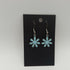 Powder Blue Enamel Flower Earrings