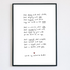 Black and white poem with red heart.
