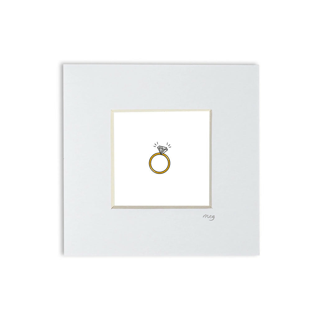 Engagement Ring 4x4" Mounted Mini Print