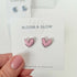 Pastel Heart Studs with Silver Edging | Art & Soul