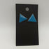 Mid Blue Triangle Enamel Stud Earrings