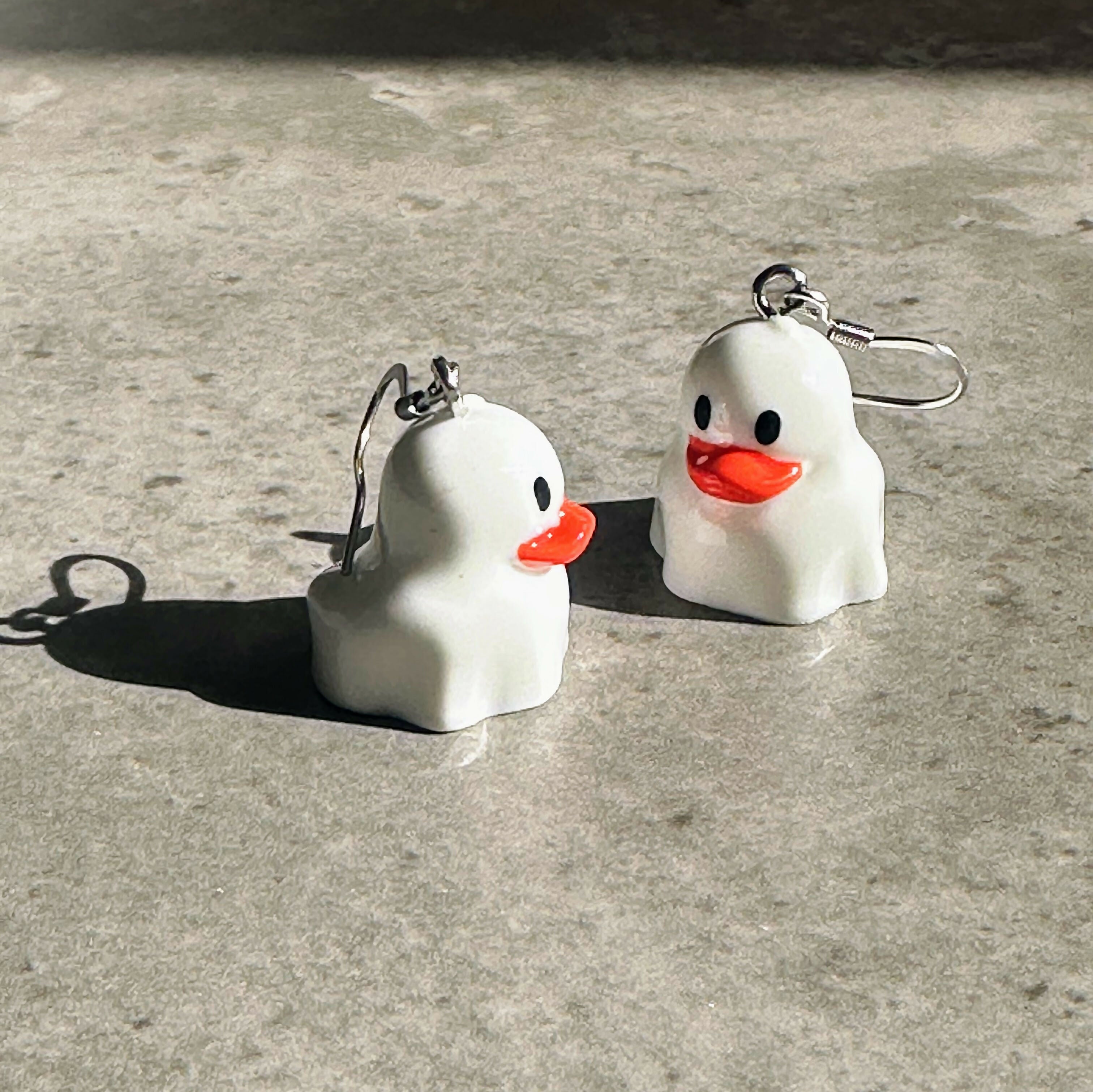 Ghost Duck Earrings
