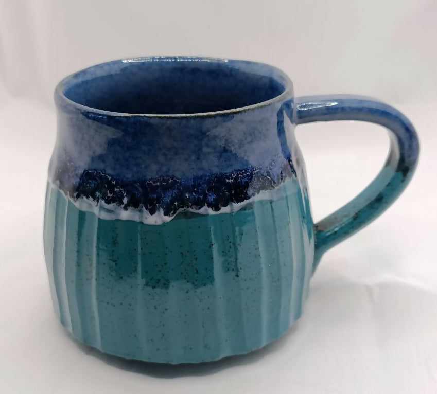 Hand Carved Stoneware Mug