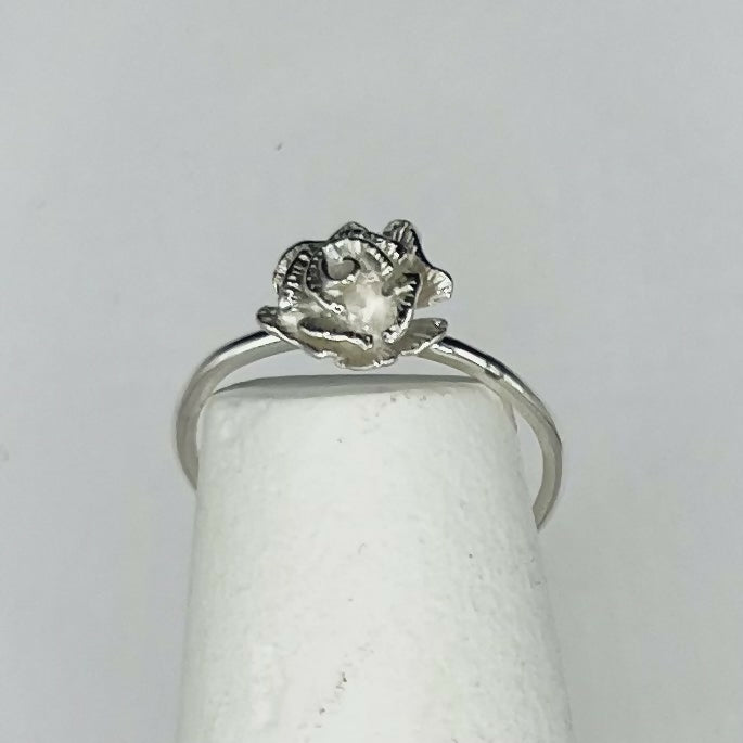Silver Ring - Vintage Rose
