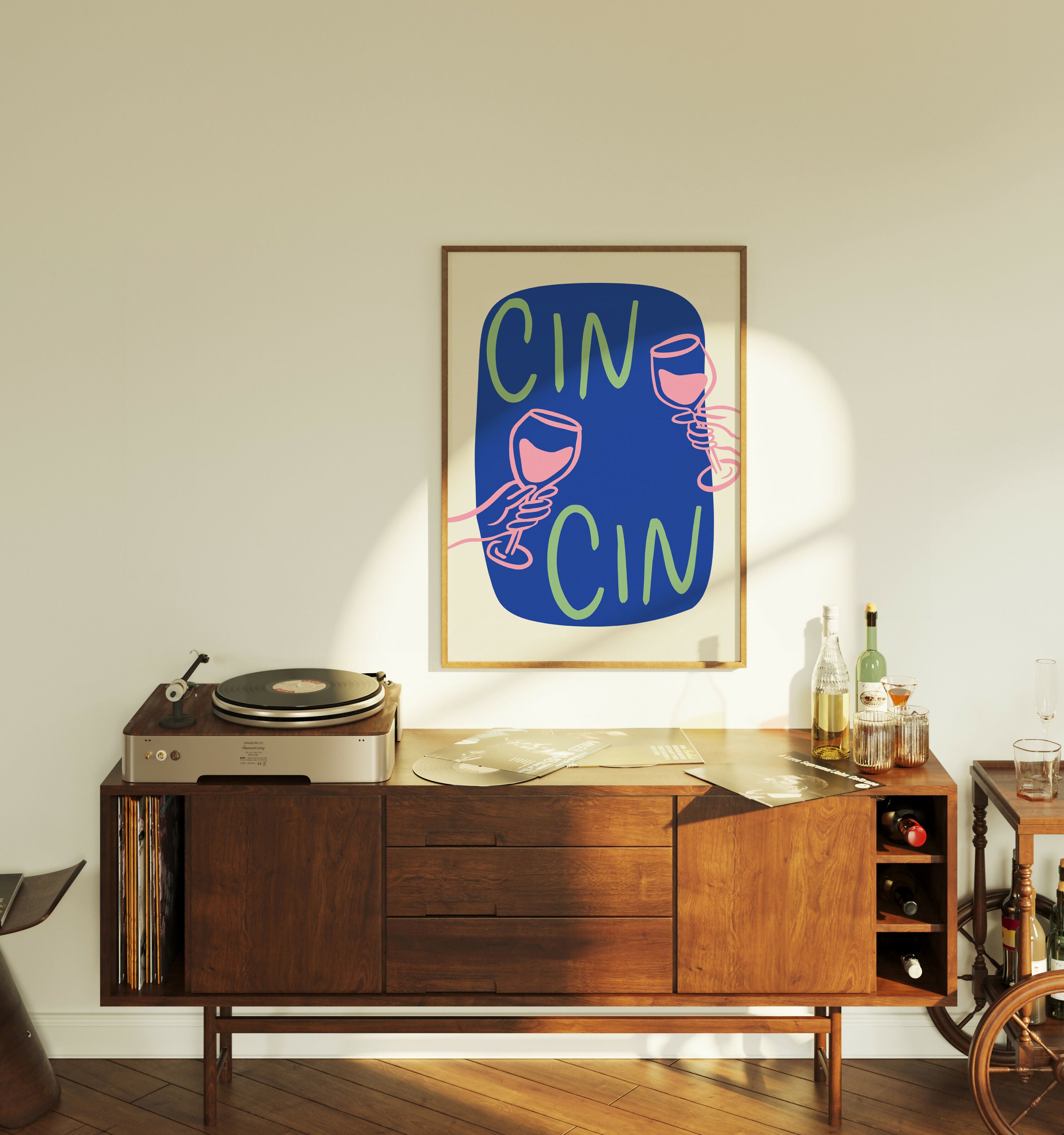 Cin Cin illustration Print