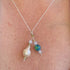 HEALING CRYSTAL & STERLING SILVER PENDANT WITH BAROQUE PEARL TO HELP WITH CONFIDENCE