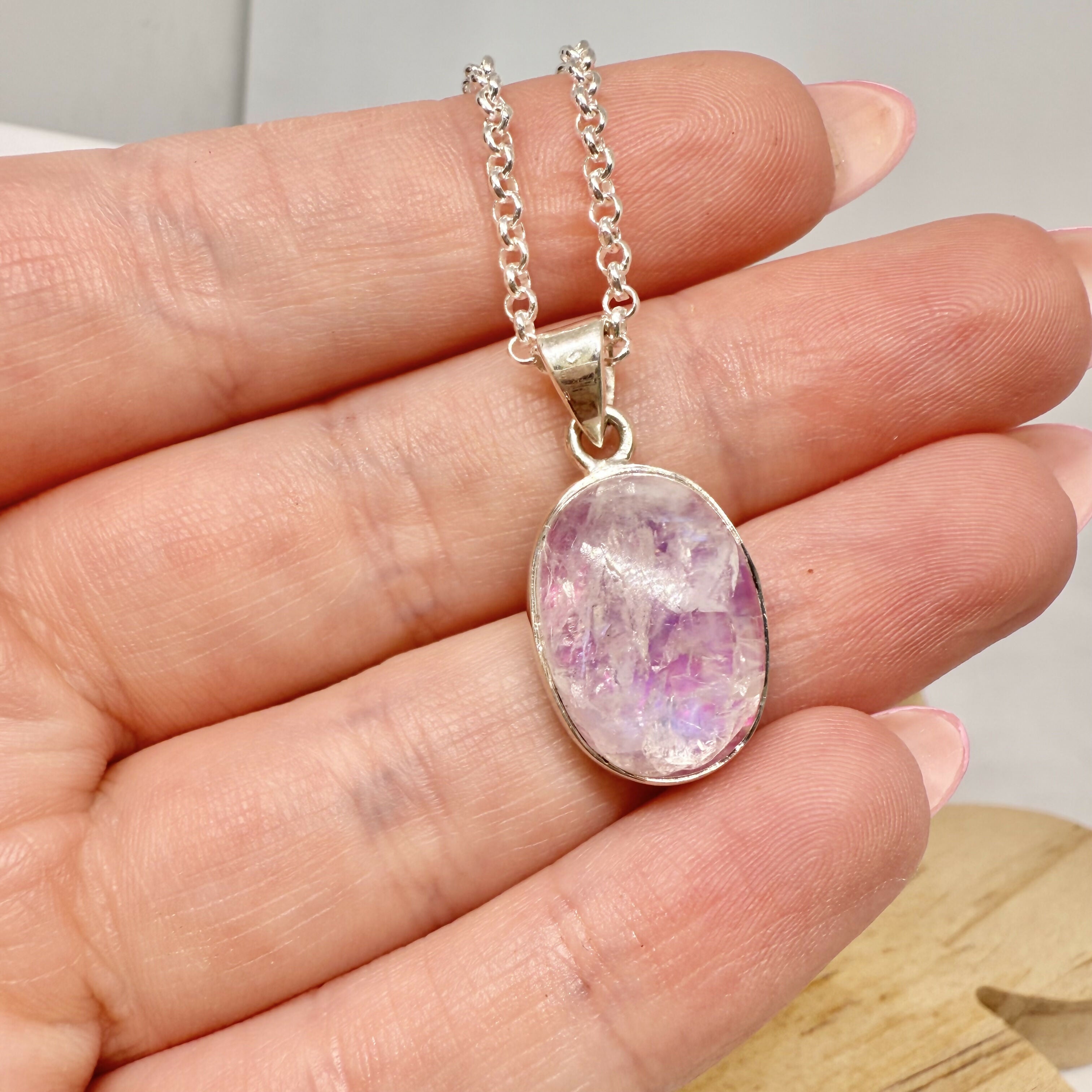 PINK MOONSTONE NECKLACE