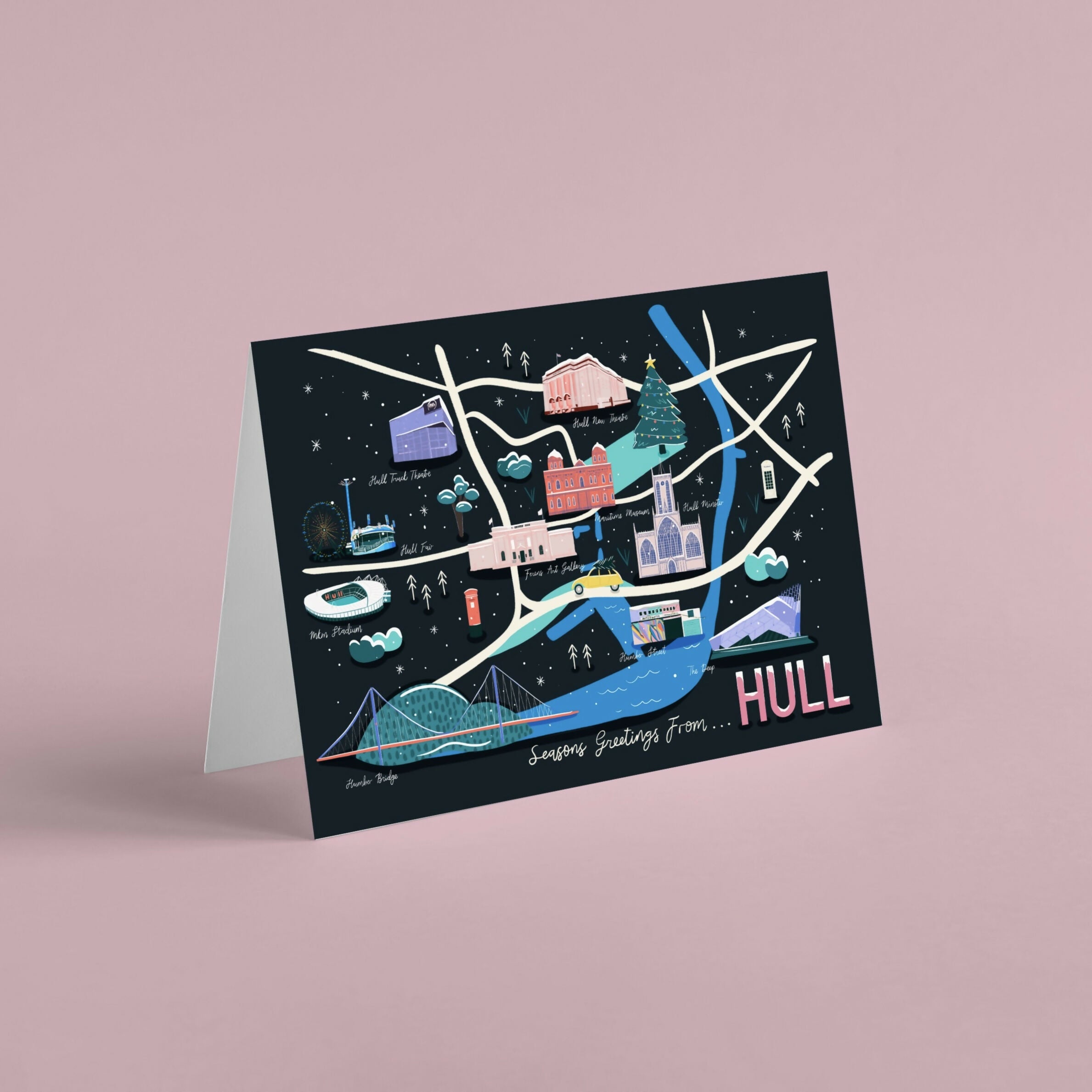 Hull Map Christmas Card