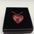 Dark Red Enamel Heart Pendant