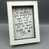 Original Poem - Multiple Options (A6 Box Frame)