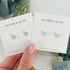 Pastel Circle Stud Earrings - Silver Edging | Art & Soul