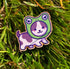 Wooden Pin Badge Froggy Cat