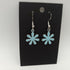 Pale Blue Flower Enamel Earrings