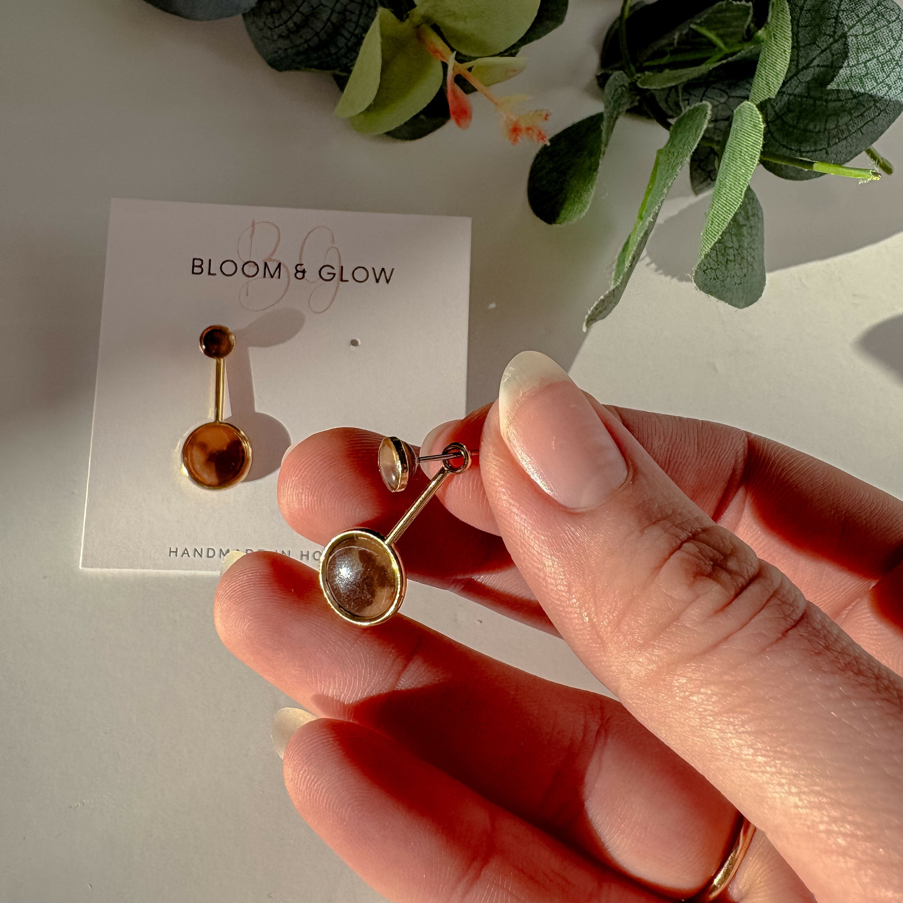 Double Circle 2 in 1 Drop Earrings