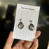 Pendant Crystal Embroidery Earrings (Waterdrop)
