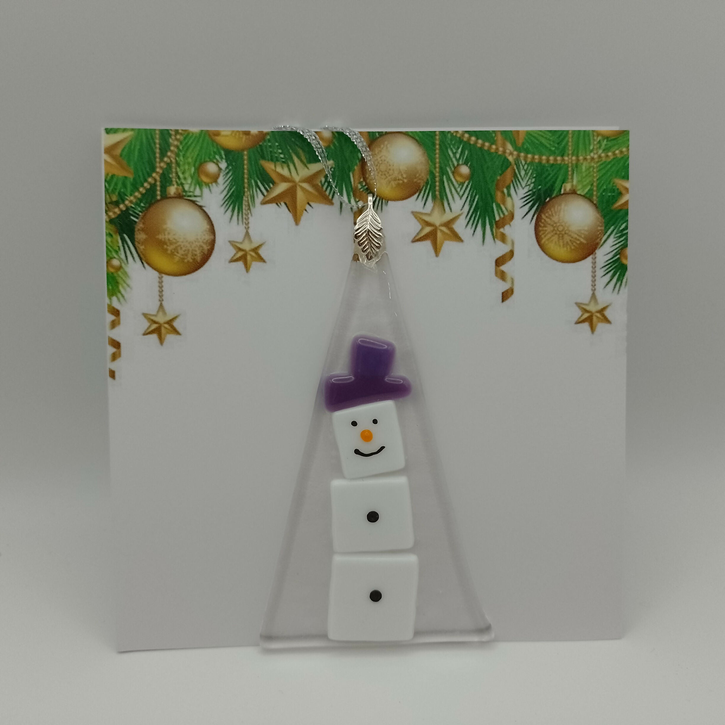 Fused Glass Christmas Card