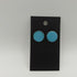 Pale Blue Circle Stud Enamel Earrings