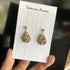 Pendant Crystal Embroidery Earrings (Waterdrop)