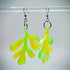 HANDMADE RESIN EARRINGS IN FUN, BOLD LEAF DESIGN.