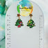 Handmade Glitter Christmas Trees Earrings With Star Studs