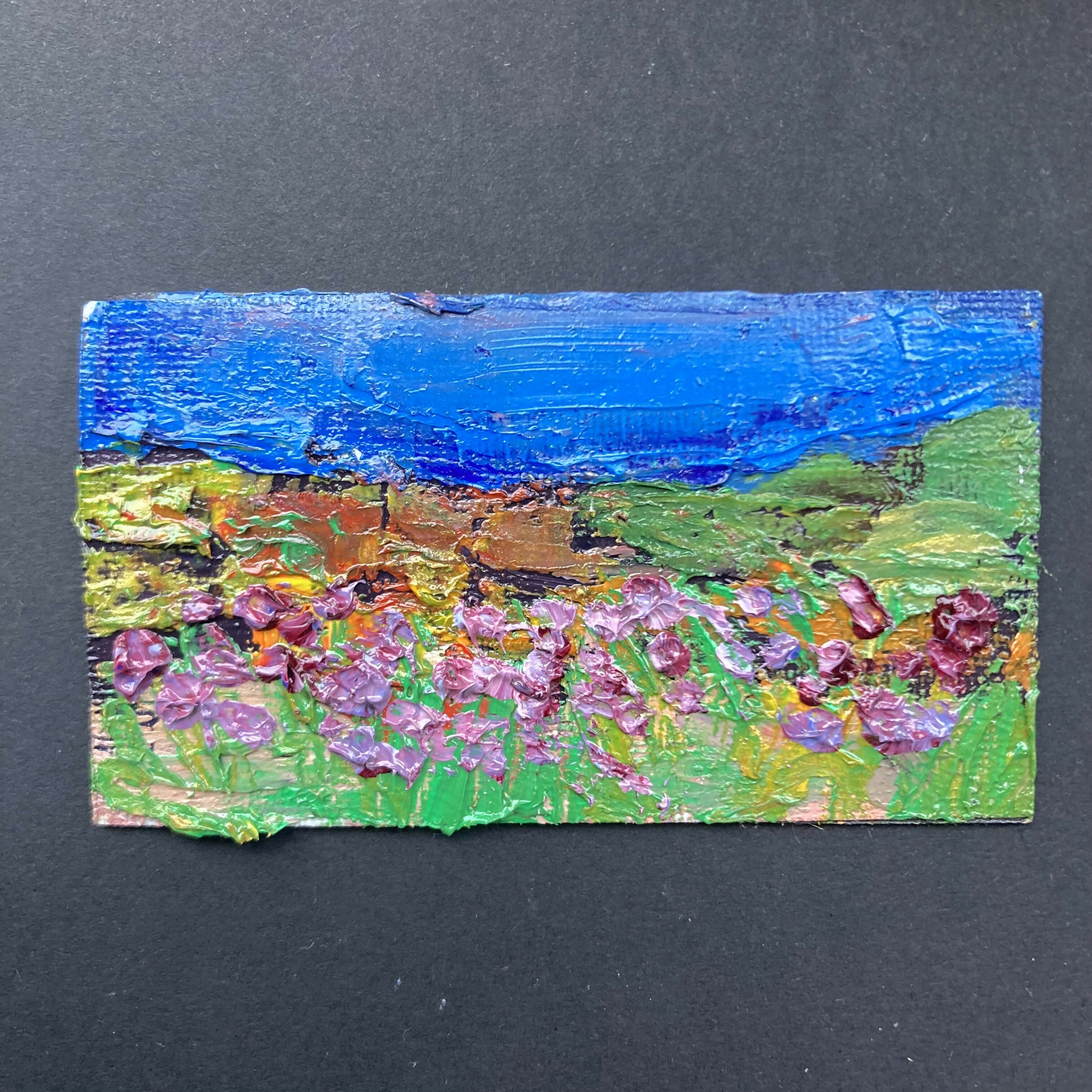 Heather - Original Oil Painted Mini Canvas Fridge Magnet